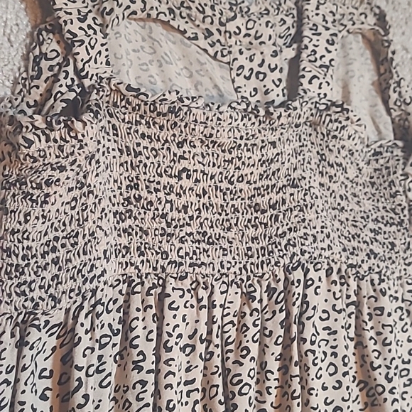 JAPNA Leopard Print Button Down Midi Summer Dress with front Slit, Womens XS - Picture 11 of 16